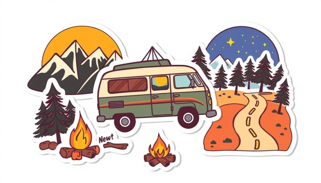 vanlife stickers